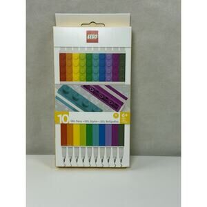 IQ LEGO Stationery 10 Pack Gel Pens (53100) includes 10 gel pens.